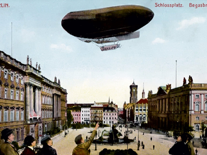 Berliner Schlossplatz mit Parseval-Luftschiff 1909 - CALVENDO Foto-Puzzle - calvendoverlag 29.99