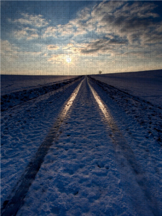 Eisiger Weg im Winter - CALVENDO Foto-Puzzle - calvendoverlag 29.99