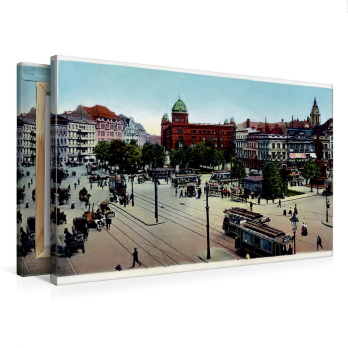 Premium Textil-Leinwand Premium Textil-Leinwand 75 cm x 50 cm quer Berlin Alexanderplatz