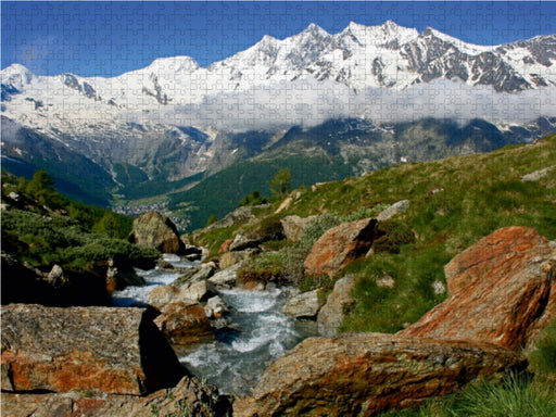 Kreuzboden mit Mischabelgruppe - CALVENDO Foto-Puzzle - calvendoverlag 29.99