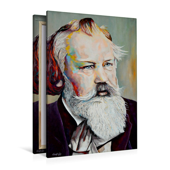 Premium Textil-Leinwand Premium Textil-Leinwand 80 cm x 120 cm  hoch J. Brahms (1833-1897)