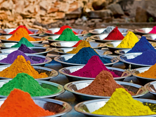 Marktstand mit Farbpulvern - Indien - CALVENDO Foto-Puzzle - calvendoverlag 29.99
