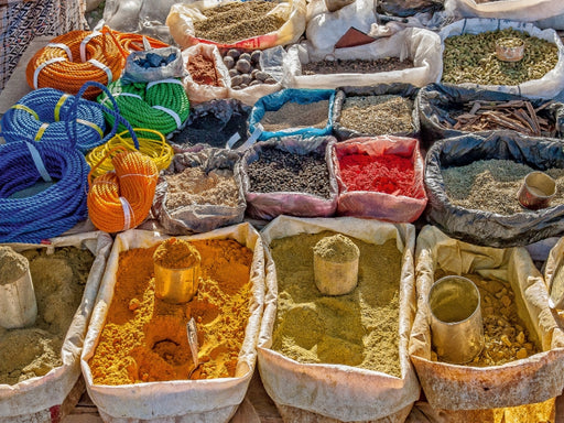 Marktstand mit Gewürzren - Jemen - CALVENDO Foto-Puzzle - calvendoverlag 29.99