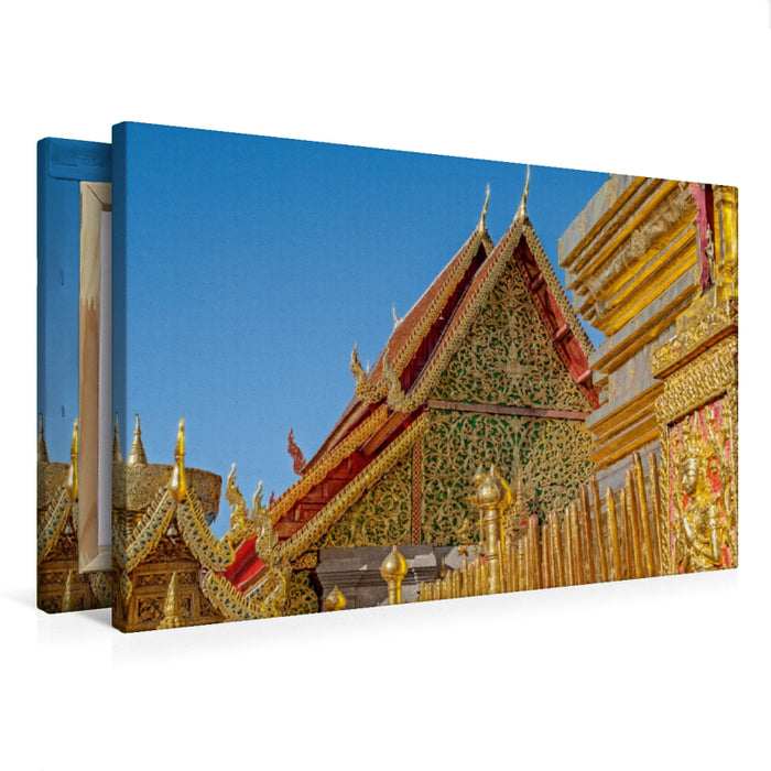 Premium Textil-Leinwand Premium Textil-Leinwand 75 cm x 50 cm quer Chiang Mai-Wat Doi Sutep