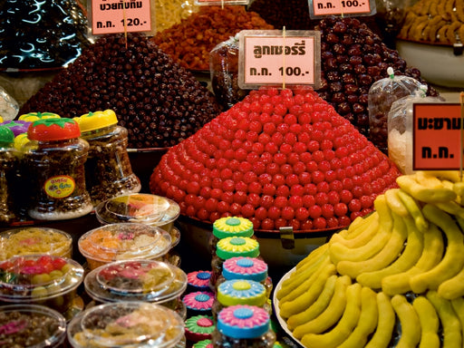 Marktstand mit kandierten Früchten - Thailand - CALVENDO Foto-Puzzle - calvendoverlag 29.99