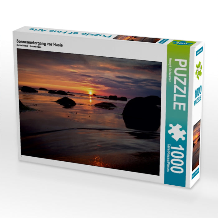 Sonnenuntergang vor Hasle - CALVENDO Foto-Puzzle - calvendoverlag 29.99