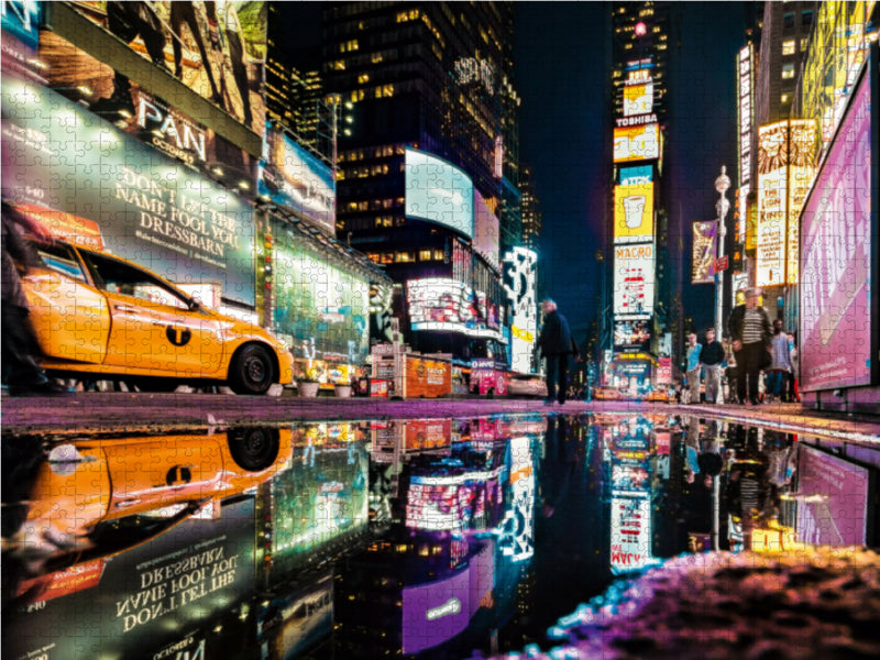 Leuchtreklame am Times Square  New York - CALVENDO Foto-Puzzle - calvendoverlag 29.99