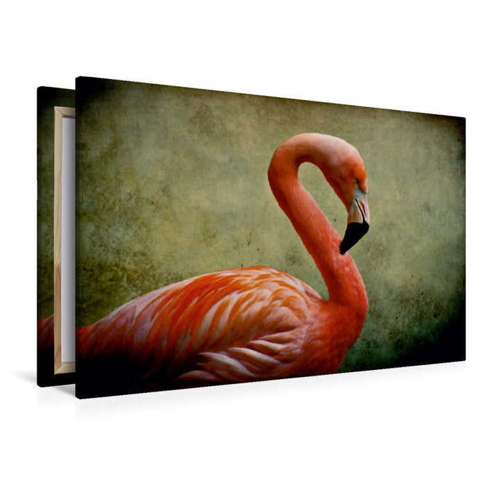 Premium Textil-Leinwand Premium Textil-Leinwand 120 cm x 80 cm quer Red Flamingo