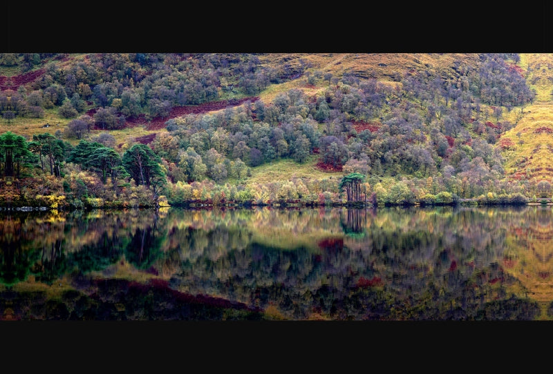 Toile textile haut de gamme Toile textile haut de gamme 120 cm x 80 cm paysage Photo panoramique magique du Loch Eilt, Glenfinnan, Écosse 