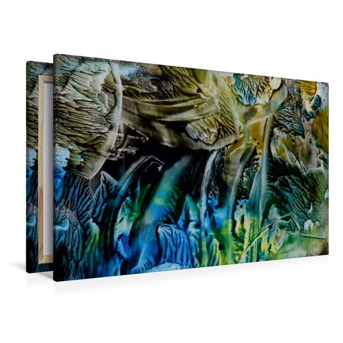 Premium Textil-Leinwand Premium Textil-Leinwand 120 cm x 80 cm quer Dschungel unter Wasser