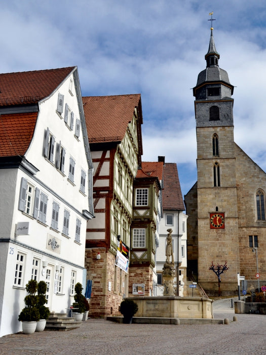 Böblingen, Stadtkirche. Fotografie auf Leinwand von Nicola Furkert - CALVENDO Foto-Puzzle - calvendoverlag 29.99