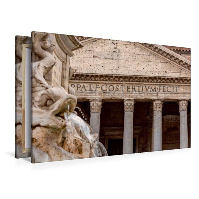 Toile textile haut de gamme Toile textile haut de gamme 120 cm x 80 cm paysage Panthéon de Rome 