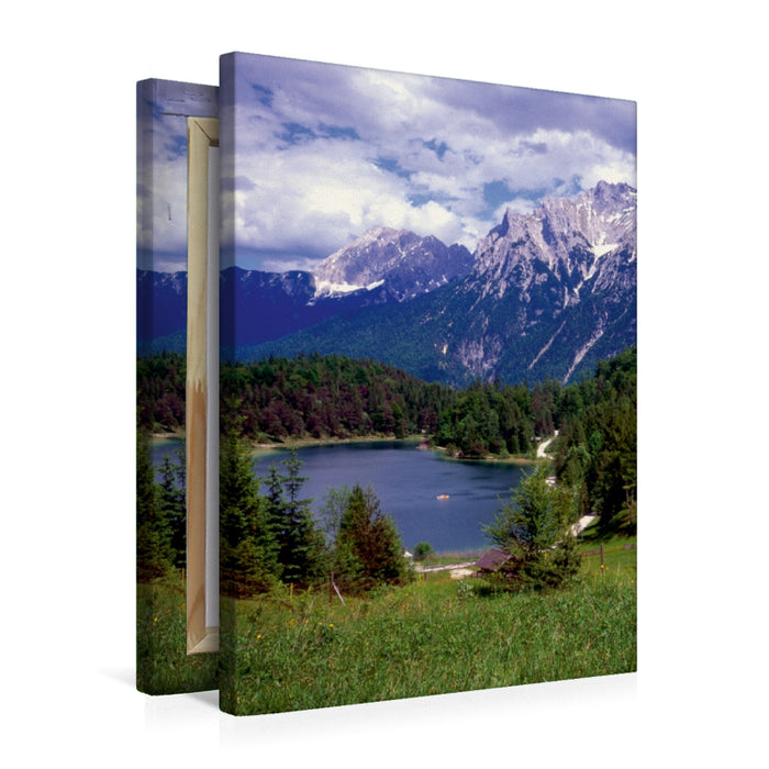 Premium Textil-Leinwand Premium Textil-Leinwand 50 cm x 75 cm hoch Lautersee am Karwendelgebirge