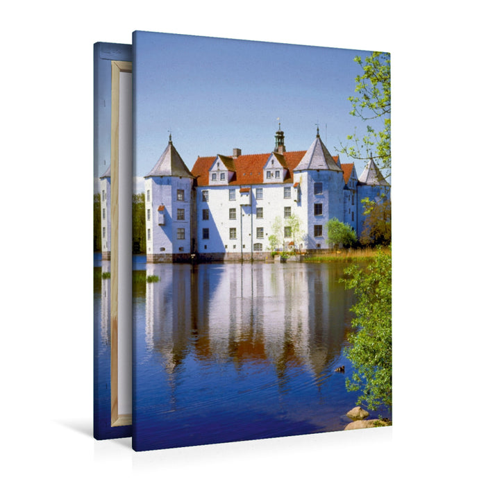 Premium Textil-Leinwand Premium Textil-Leinwand 80 cm x 120 cm  hoch Schloss Glücksburg, Schleswig-Holstein