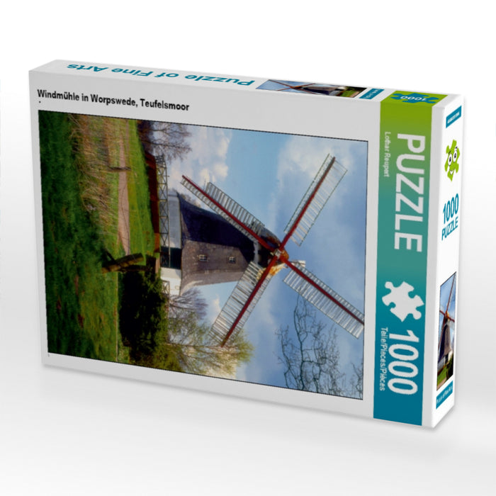 Windmühle in Worpswede, Teufelsmoor - CALVENDO Foto-Puzzle - calvendoverlag 29.99