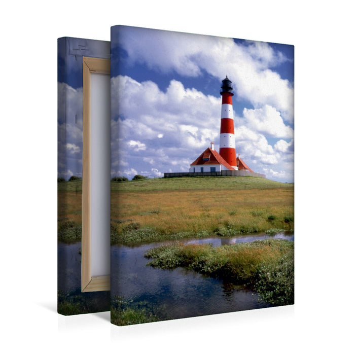 Premium Textil-Leinwand Premium Textil-Leinwand 30 cm x 45 cm hoch Leuchtturm Westerhever