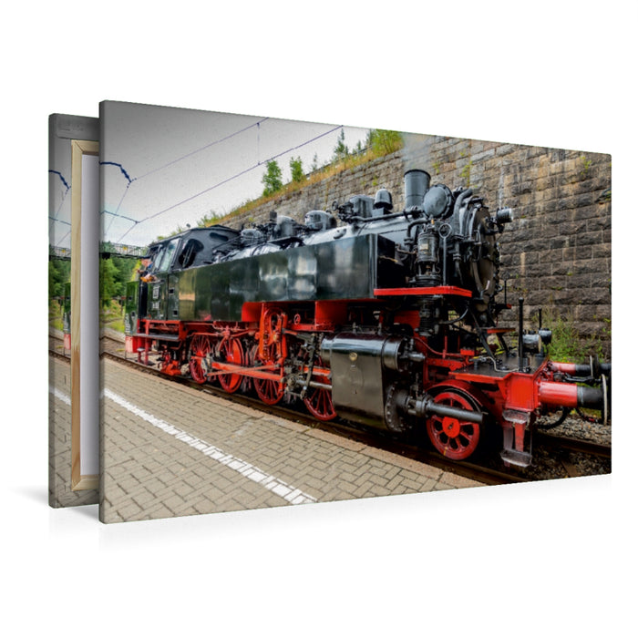 Premium Textil-Leinwand Premium Textil-Leinwand 120 cm x 80 cm quer Dampflokomotive Baureihe 86 - Baujahr 1938