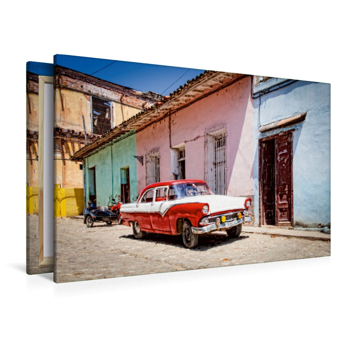 Premium Textil-Leinwand Premium Textil-Leinwand 120 cm x 80 cm quer Ein Motiv aus dem Kalender Kubas knusperbunte Seele...