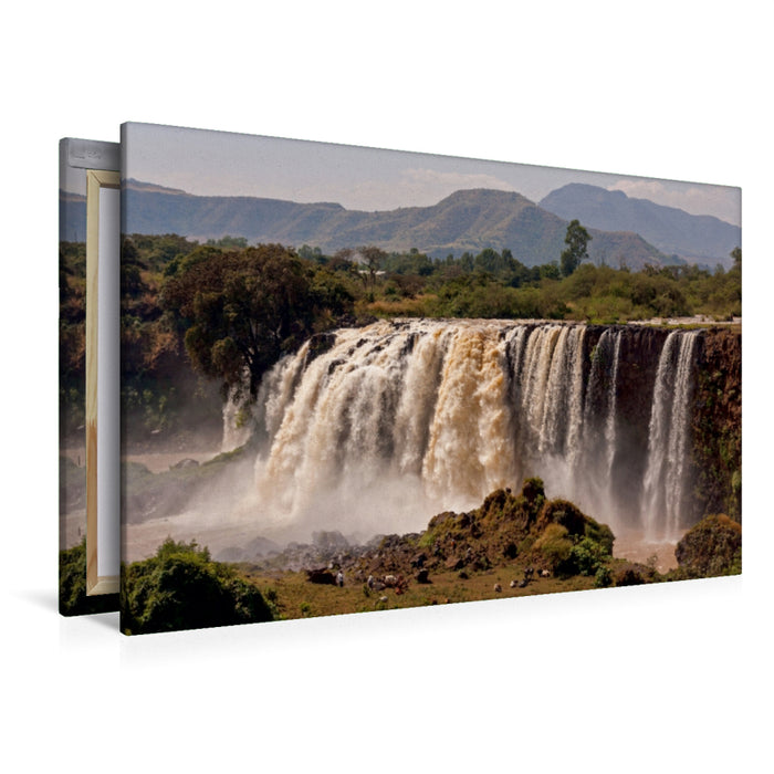 Premium Textil-Leinwand Premium Textil-Leinwand 120 cm x 80 cm quer Nilfälle bei Bahir Dar in Äthiopien