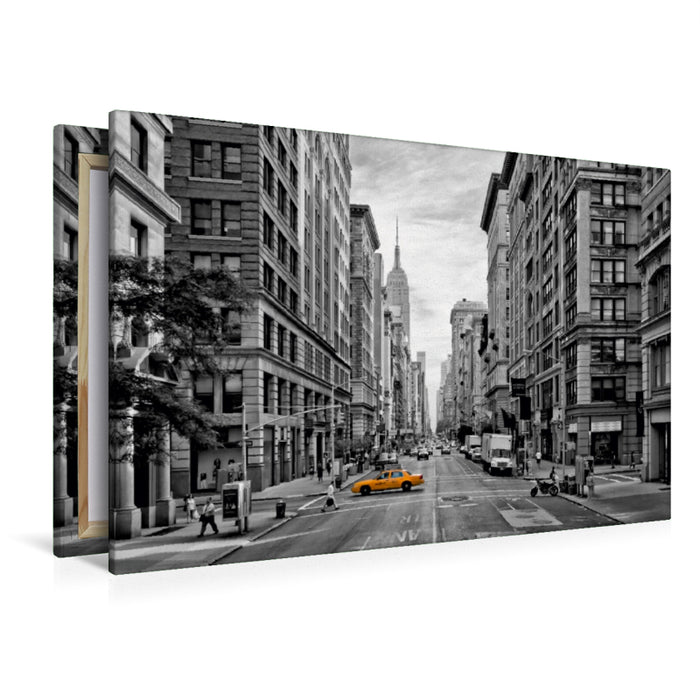 Toile textile premium Toile textile premium 120 cm x 80 cm paysage NEW YORK CITY 5ème Avenue 