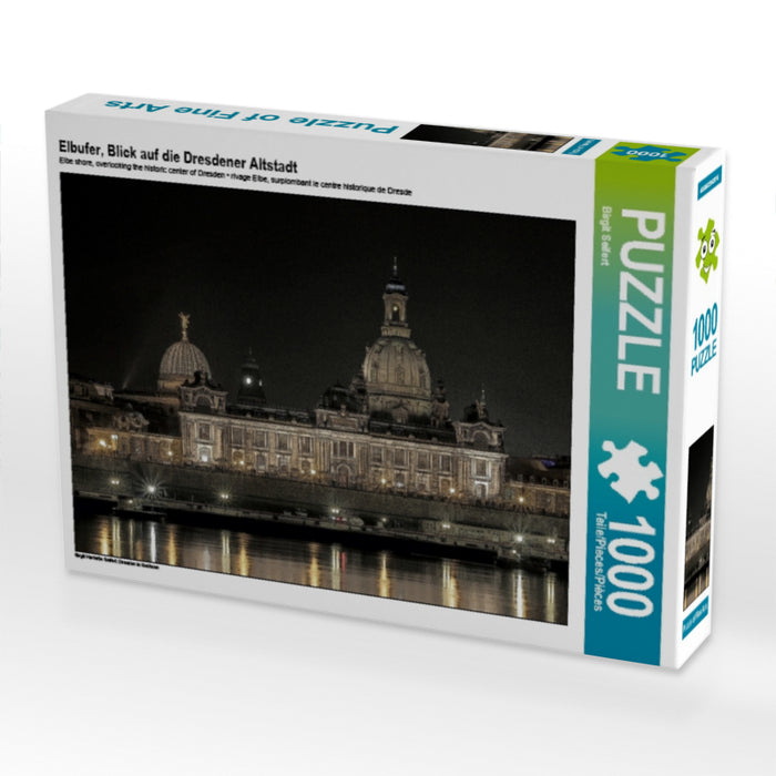 Elbufer, Blick auf die Dresdener Altstadt - CALVENDO Foto-Puzzle - calvendoverlag 29.99