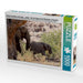 Elefant mit Baby unterwegs.  Jumbo - Auf den Spuren der Elefanten in Namibia - CALVENDO Foto-Puzzle - calvendoverlag 29.99