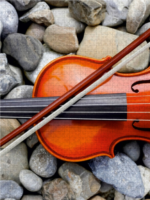 Violine mit Bogen - CALVENDO Foto-Puzzle - calvendoverlag 29.99