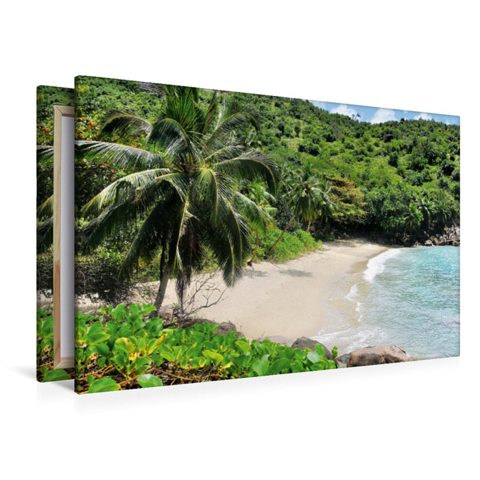 Toile textile premium Toile textile premium 120 cm x 80 cm paysage Anse Major sur Mahé 