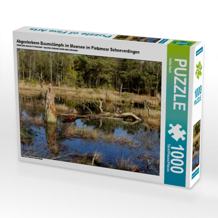 Abgestorbene Baumstümpfe im Moorsee im Pietzmoor Schneverdingen - CALVENDO Foto-Puzzle - calvendoverlag 29.99