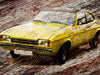 Gelber Ford Capri vor steinigem Hintergrund - CALVENDO Foto-Puzzle - calvendoverlag 29.99