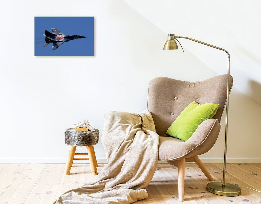 Premium Textil-Leinwand Premium Textil-Leinwand 45 cm x 30 cm quer MIG-29A Polish Air Force