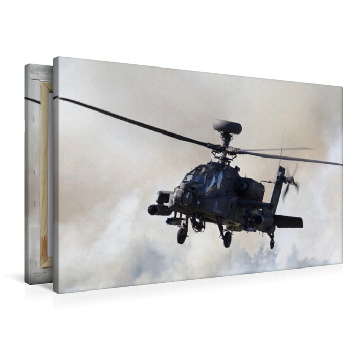 Premium Textil-Leinwand Premium Textil-Leinwand 90 cm x 60 cm quer WAH-64D Apache Longbow British Army Air Corps