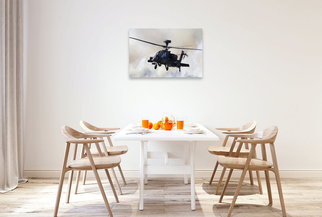 Premium Textil-Leinwand Premium Textil-Leinwand 90 cm x 60 cm quer WAH-64D Apache Longbow British Army Air Corps