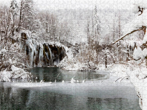 Winterimpressionen Nationalpark Plitvice - CALVENDO Foto-Puzzle - calvendoverlag 29.99