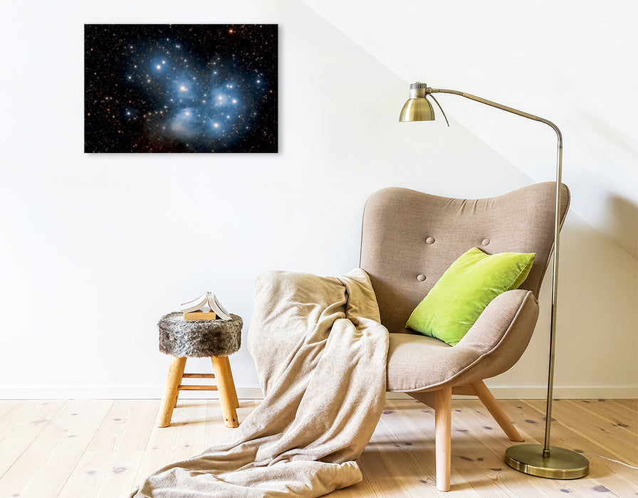 Premium Textil-Leinwand Premium Textil-Leinwand 75 cm x 50 cm quer Ein Motiv aus dem Kalender Die Galaxie im Garten