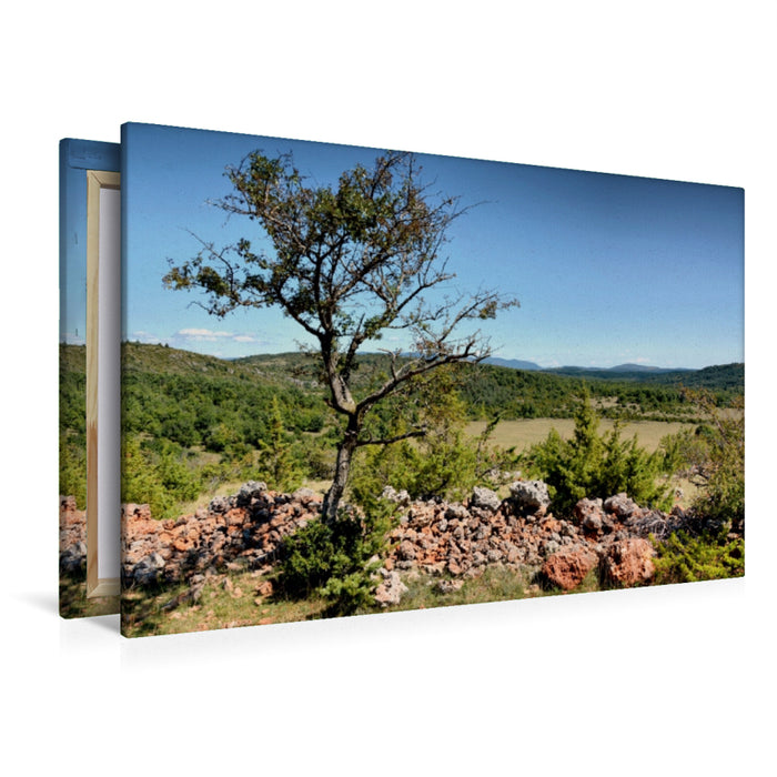 Toile textile premium Toile textile premium 120 cm x 80 cm paysage Aveyron 