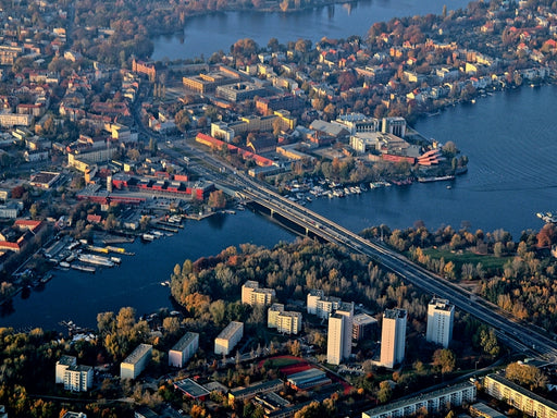 Potsdam,der Humboldtring mit Humboldtbrücke, neuer Feuerwehr und Theater - CALVENDO Foto-Puzzle - calvendoverlag 29.99