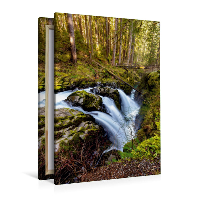 Premium Textil-Leinwand Premium Textil-Leinwand 80 cm x 120 cm  hoch Sol Duc Falls - Olympic NP