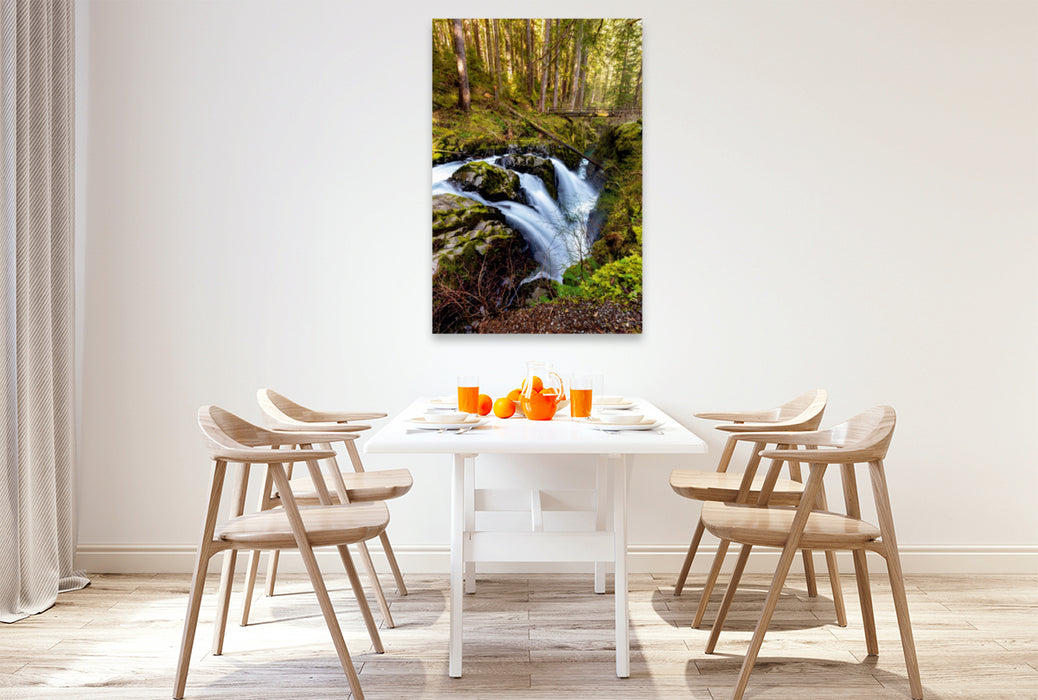 Premium Textil-Leinwand Premium Textil-Leinwand 80 cm x 120 cm  hoch Sol Duc Falls - Olympic NP