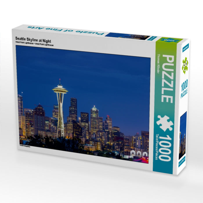 Seattle Skyline at Night - CALVENDO Foto-Puzzle - calvendoverlag 29.99