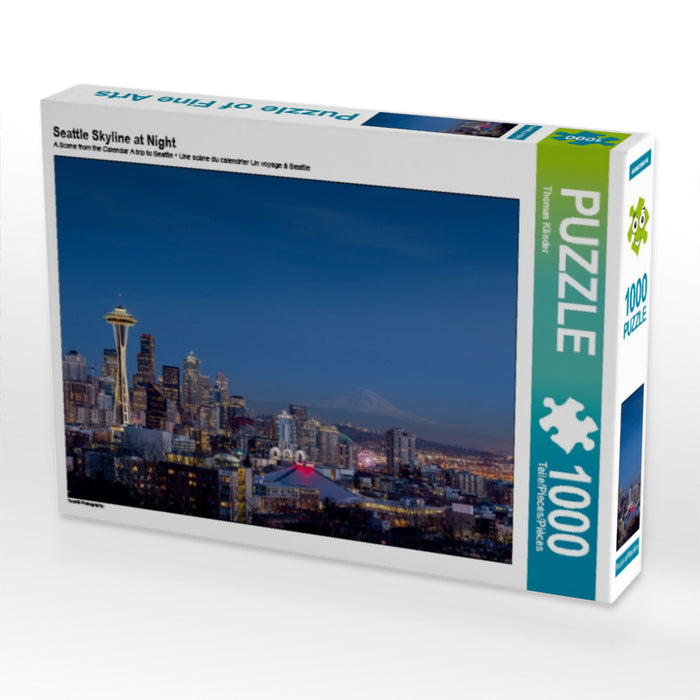 Seattle Skyline at Night - CALVENDO Foto-Puzzle - calvendoverlag 29.99