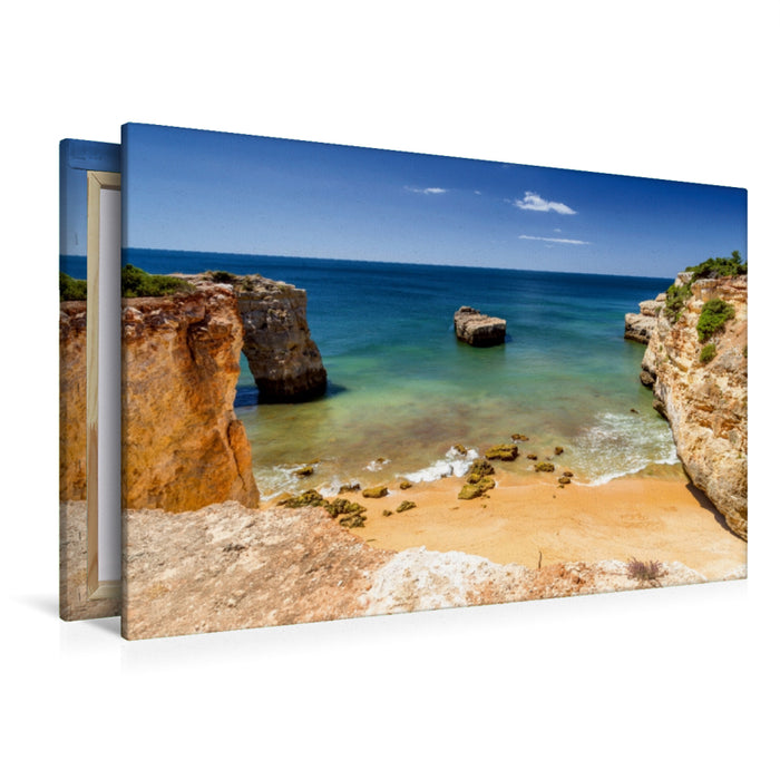 Toile textile premium Toile textile premium 120 cm x 80 cm paysage Praia de Albandeira - Portugal