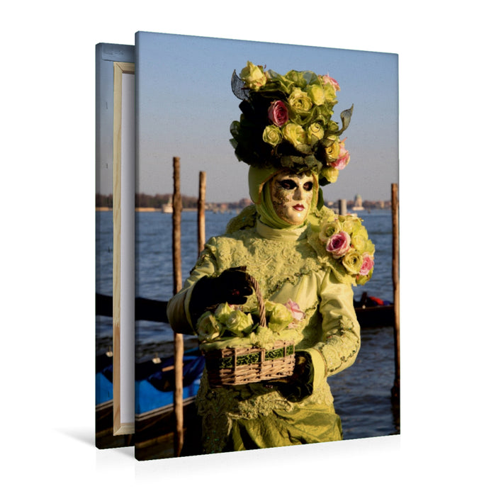 Premium Textil-Leinwand Premium Textil-Leinwand 80 cm x 120 cm  hoch Ein Motiv aus dem Kalender Karneval in Venedig - Phantasievolle Masken
