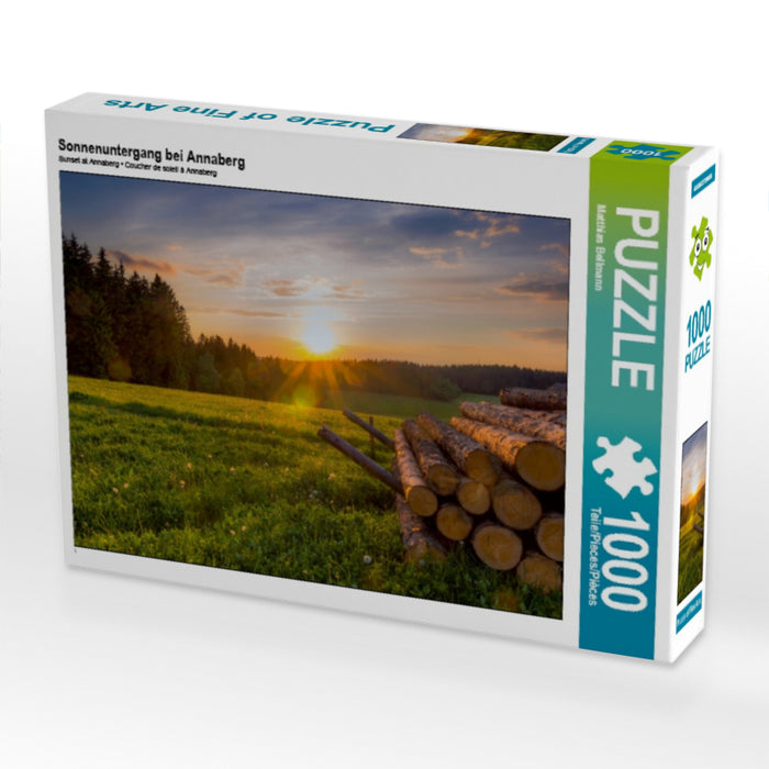 Sonnenuntergang bei Annaberg - CALVENDO Foto-Puzzle - calvendoverlag 29.99