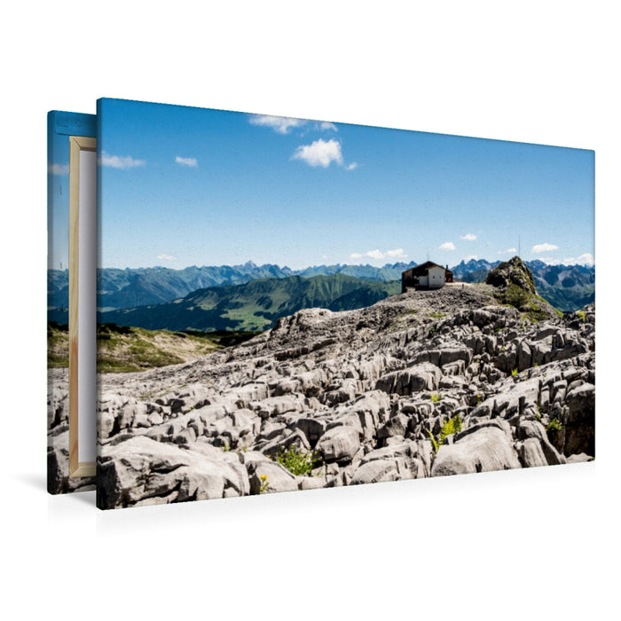 Toile textile haut de gamme Toile textile haut de gamme 120 cm x 80 cm paysage Ifen Hahnenköpfle 