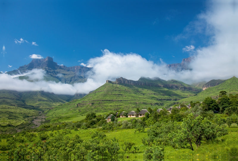 Toile textile haut de gamme Toile textile haut de gamme 120 cm x 80 cm paysage Amphithéâtre du Drakensberg dans le parc national Royal Natal 