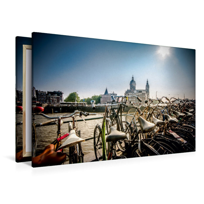 Toile textile haut de gamme Toile textile haut de gamme 120 cm x 80 cm paysage Amsterdam 