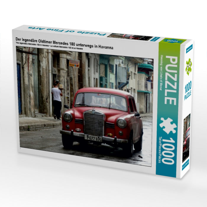 Der legendäre Oldtimer Mercedes 180 unterwegs in Havanna - CALVENDO Foto-Puzzle - calvendoverlag 29.99