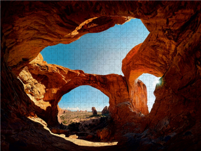 Double Arch, Arches Nationalpark, USA - CALVENDO Foto-Puzzle - calvendoverlag 29.99