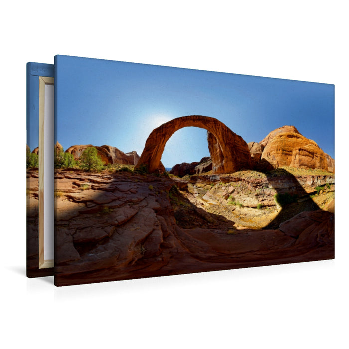 Premium Textil-Leinwand Premium Textil-Leinwand 120 cm x 80 cm quer Rainbow Bridge, Lake Powell, Utah, USA